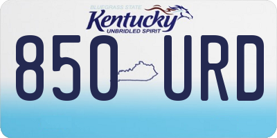 KY license plate 850URD