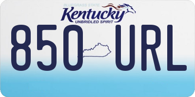 KY license plate 850URL
