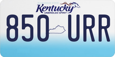 KY license plate 850URR