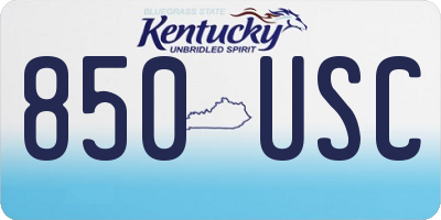 KY license plate 850USC