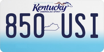KY license plate 850USI