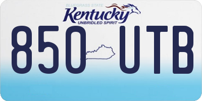 KY license plate 850UTB