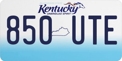 KY license plate 850UTE