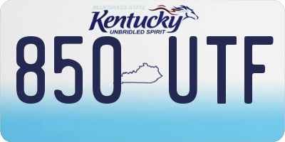 KY license plate 850UTF