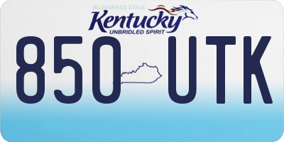 KY license plate 850UTK