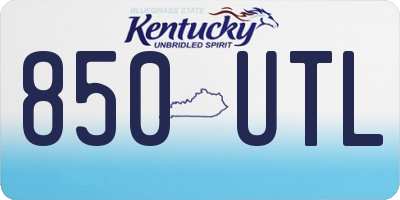 KY license plate 850UTL