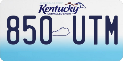 KY license plate 850UTM