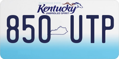 KY license plate 850UTP