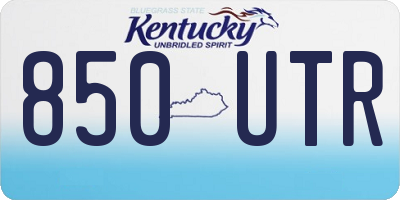 KY license plate 850UTR