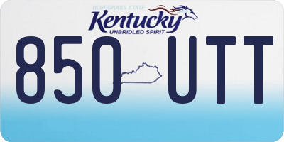 KY license plate 850UTT