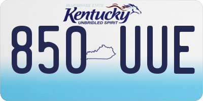 KY license plate 850UUE