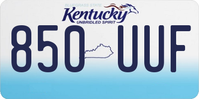 KY license plate 850UUF
