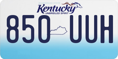 KY license plate 850UUH