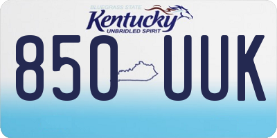 KY license plate 850UUK