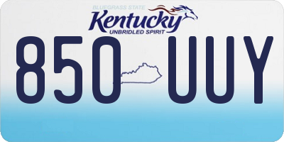 KY license plate 850UUY