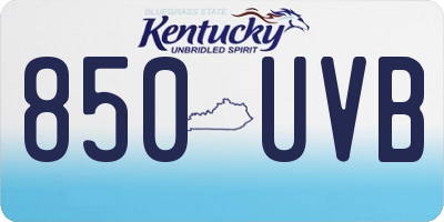 KY license plate 850UVB