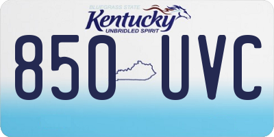 KY license plate 850UVC