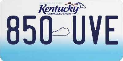 KY license plate 850UVE