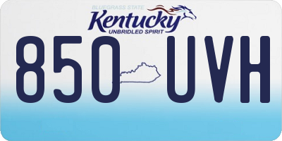 KY license plate 850UVH