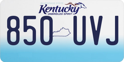 KY license plate 850UVJ