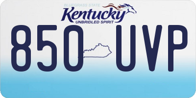KY license plate 850UVP