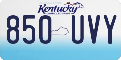 KY license plate 850UVY