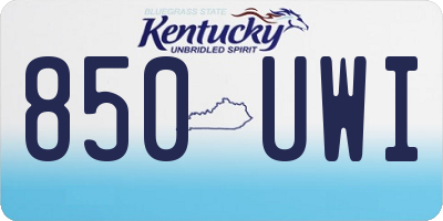 KY license plate 850UWI