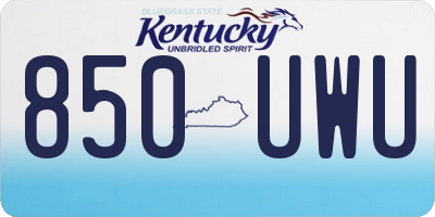 KY license plate 850UWU