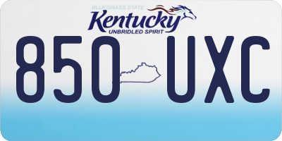 KY license plate 850UXC