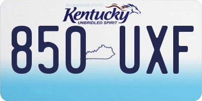 KY license plate 850UXF