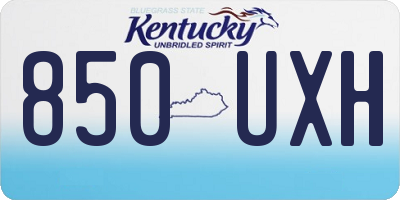 KY license plate 850UXH