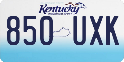 KY license plate 850UXK