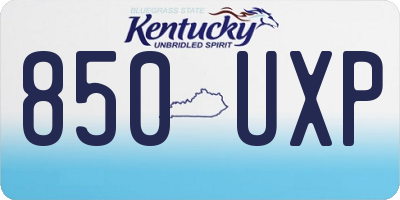 KY license plate 850UXP