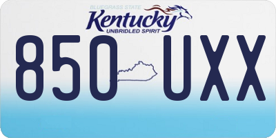 KY license plate 850UXX