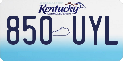 KY license plate 850UYL