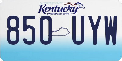 KY license plate 850UYW