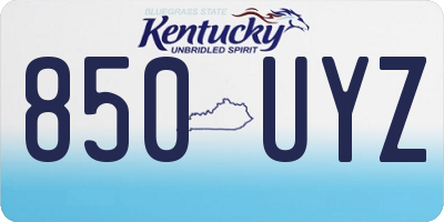 KY license plate 850UYZ