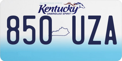 KY license plate 850UZA