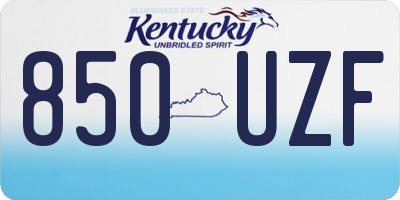 KY license plate 850UZF