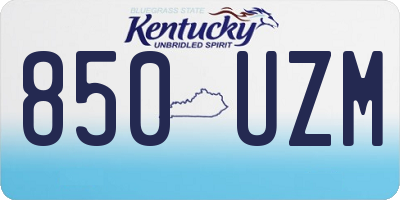 KY license plate 850UZM