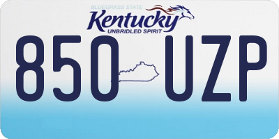 KY license plate 850UZP