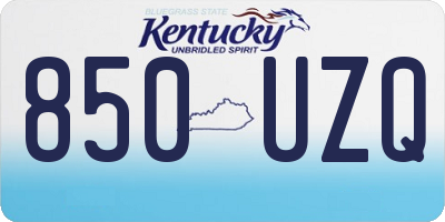 KY license plate 850UZQ