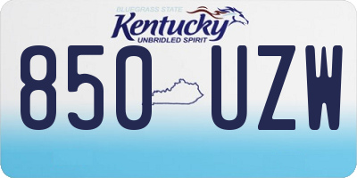 KY license plate 850UZW
