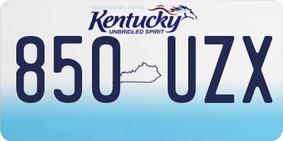 KY license plate 850UZX