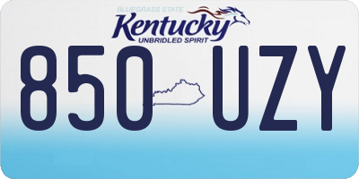 KY license plate 850UZY