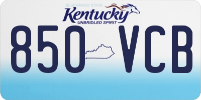 KY license plate 850VCB