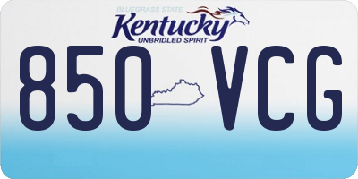 KY license plate 850VCG
