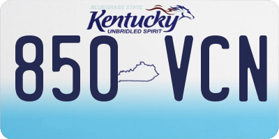 KY license plate 850VCN
