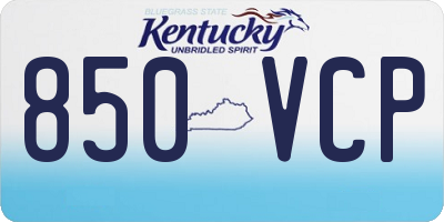 KY license plate 850VCP