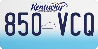 KY license plate 850VCQ